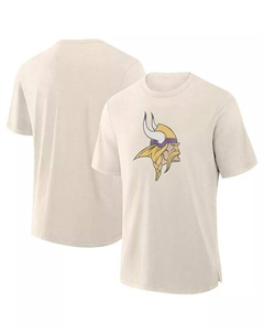 Мужская кремовая футболка Minnesota Vikings Slub Fanatics