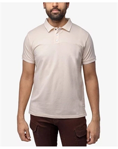 Мужское поло X-Ray с коротким рукавом из пике с отделкой, коричневый/бежевый Xray