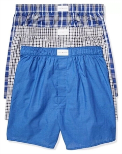 Мужские боксеры из хлопкового поплина с классическим принтом, 3 пары, белый Tommy hilfiger