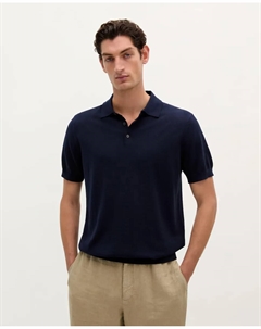 Мужская рубашка-поло прямого кроя с короткими рукавами, темно-синий Scalpers