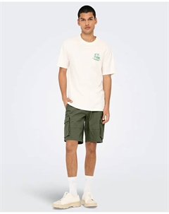 Мужские брюки-бермуды стандартного кроя, зеленый Only & sons