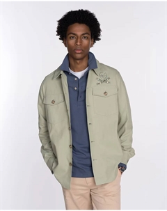 Мужская верхняя рубашка с крупным принтом, военный зеленый Harper & neyer