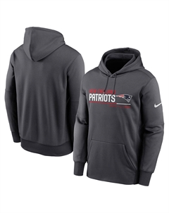 Мужской пуловер с капюшоном и логотипом New England Patriots Prime антрацитового цвета Nike