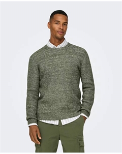 Мужской свитер обычного кроя, зеленый Only & sons