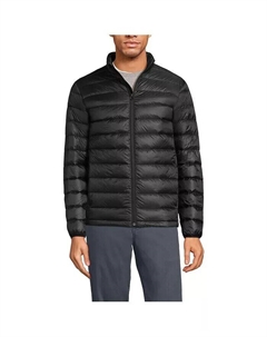 Мужской компактный пуховик Wanderweight, черный Lands' end