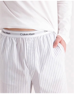 Пижамный комплект с длинными брюками, белый Calvin klein