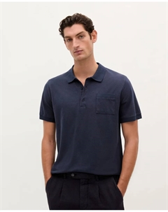 Мужская рубашка-поло прямого кроя с карманом, темно-синий Scalpers