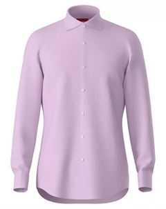 Мужская однотонная классическая рубашка приталенного кроя, фиолетовый Hugo boss