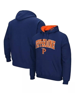 Мужской темно-синий пуловер с капюшоном с аркой и логотипом Pepperdine Waves Colosseum
