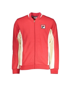 Элегантная толстовка с длинными рукавами и застежкой-молнией розового цвета Fila