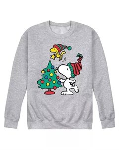 Мужская флисовая кофта с длинным рукавом Peanuts Snoopy Tree, серый Airwaves