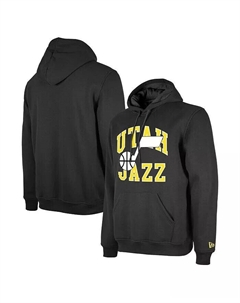 Мужской и женский черный пуловер с капюшоном Utah Jazz сезона 2023/24 Tip-Off Edition, черный New era