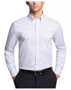 Мужская эластичная классическая рубашка обычного кроя, устойчивая к морщинам, фиолетовый Tommy hilfiger