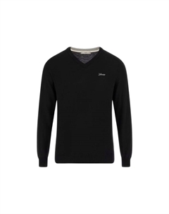 Свитер Дарен вязаный свитер с v-образным вырезом, черный Guess