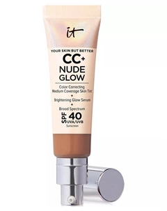 Легкая тональная основа CC+ Nude Glow + сыворотка для сияния SPF 40, цвет Rich Honey It cosmetics