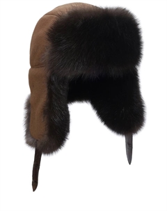 Шапка-ушанка кашемировая с мехом соболя Priman