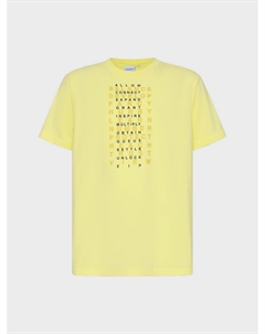 Футболка с текстовым принтом, желтая Aspesi