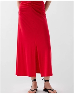 Юбка миди с драпировкой спереди, красный Scalpers