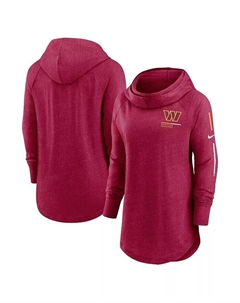 Женский бордовый пуловер с капюшоном Washington Commanders Minimal State реглан с воротником-воронкой Nike
