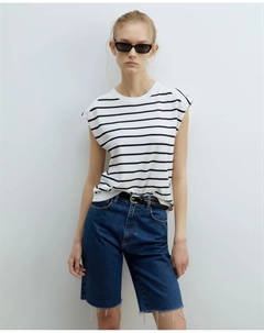 Топ в полоску в стиле матроса, белый Сфера