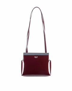 Сумка через плечо из лакированной кожи с магнитной застежкой, гранатовый Replay