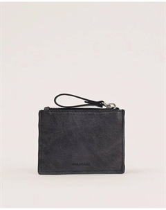 Женская кожаная визитница с застежкой-молнией, черный Malababa