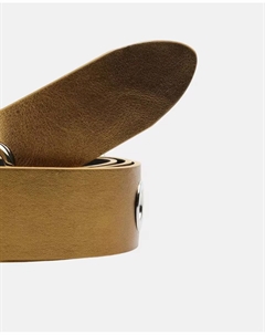 Ремень EYELET с отделкой из черепа бежевого цвета, коричневый Scalpers