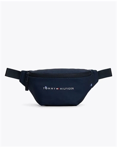 Поясная сумка для мальчиков с логотипом спереди и застежкой-молнией, синий Tommy hilfiger