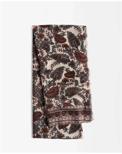 Платок с вышивкой и узором пейсли, гранатовый Parfois