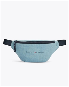 Поясная сумка для мальчиков с логотипом спереди и застежкой-молнией, синий Tommy hilfiger