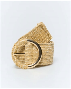 Нейтральный пояс из рафии, светло-коричневый Сфера