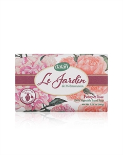 Мыло туалетное парфюмированное Le Jardin " Peony & Rose " 200г Dalan