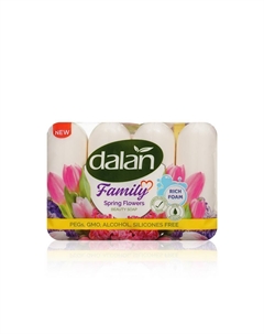 Мыло туалетное Family " Spring Flowers " 4*75г Dalan