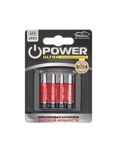 Батарейки алкалиновые AAA LR03, 4шт Prodom