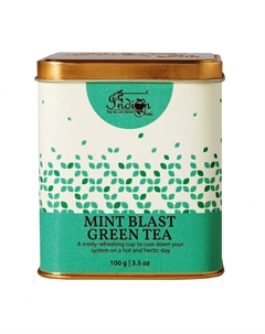 Зеленый чай с Мятой (100 г), Mint Blast Green Tea, произв. Indian chai