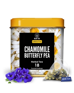 Чай из Ромашки и Клитории (18 пак, 1,83 г), Chamomile Butterfly Pea Herbal Tea, произв. Blue tea