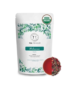 Зеленый чай с Гибискусом (100 г), Hibiscus Green Tea, произв. Tea treasure