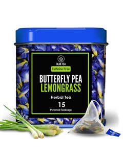 Чай из Клитории и Лемонграсса (15 пак, 1,65 г), Butterfly Pea Lemongrass Herbal Tea, произв. Blue tea