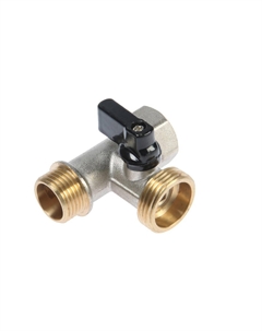 Кран шаровой engr, для подключения бытовой техники, 3-х проходной, 1/2 Zein