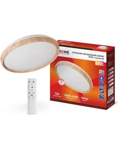 Светильник светодиодный IN HOME 4690612035758 COMFORT WOOD 75Вт 230В 3000-6500К 6000лм 500х100мм с пультом ДУ In home