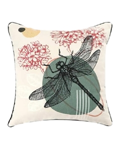 Наволочка декоративная Стрекоза 45х45см бежевая, арт. HPW0436AA-A Todelia