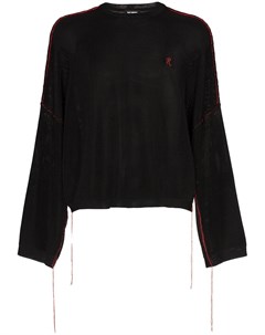 Raf simons свитер свободного кроя с вышитым логотипом l черный Raf simons