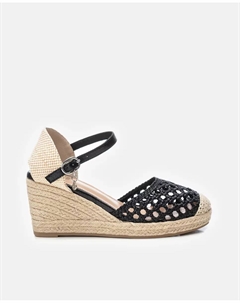 Женские эспадрильи на танкетке с застежкой-пряжкой, черный Xti