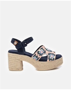 Женские босоножки на каблуке с застежкой-пряжкой, синий Refresh