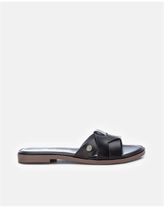 Женские сандалии на плоской подошве с резиновой подошвой, черный Refresh