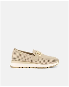 Женские спортивные мокасины с отделкой, бежевый Latouche