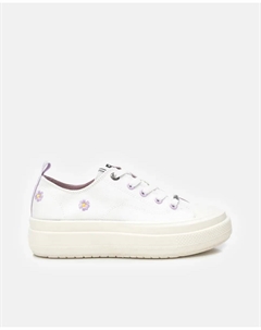 Женские парусиновые кеды на шнуровке, белый Refresh