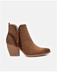 Женские ботильоны с каблуком и застежкой-молнией, коричневый Refresh