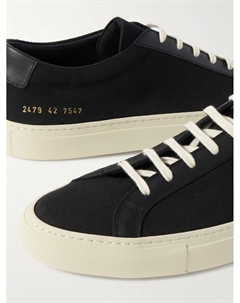 Оригинальные парусиновые кроссовки Achilles с кожаной отделкой, черный Common projects