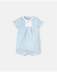Короткий небесно-голубой комбинезон для мальчика со складками, светло-голубой Tutto piccolo